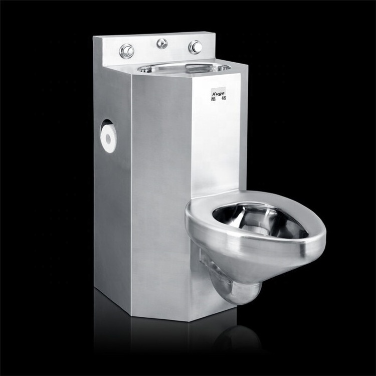 American style combination toilet Stainless steel prison jail cell toilet for sale