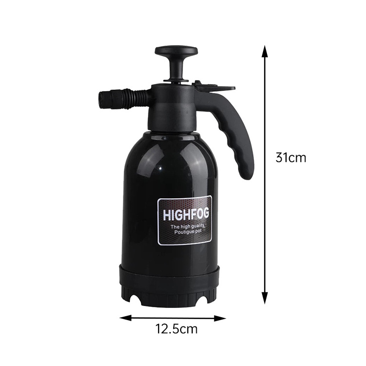 Black Custom Logo 2L Hand High Pressure Washing Sprayer Car Cleaning Foam Gun Lance Adjustable Nozzle Spray Bottle