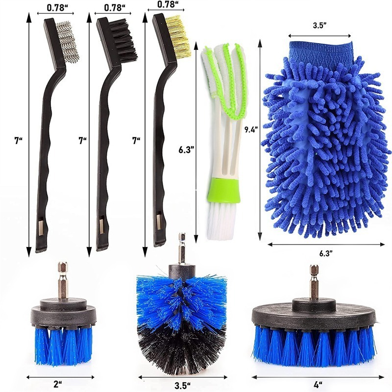 18 PCS Auto Detailing Brushes Set Car Wash Brush Kit for Cleaning Auto Wheels Interior