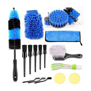 18 PCS Auto Detailing Brushes Set Car Wash Brush Kit for Cleaning Auto Wheels Interior