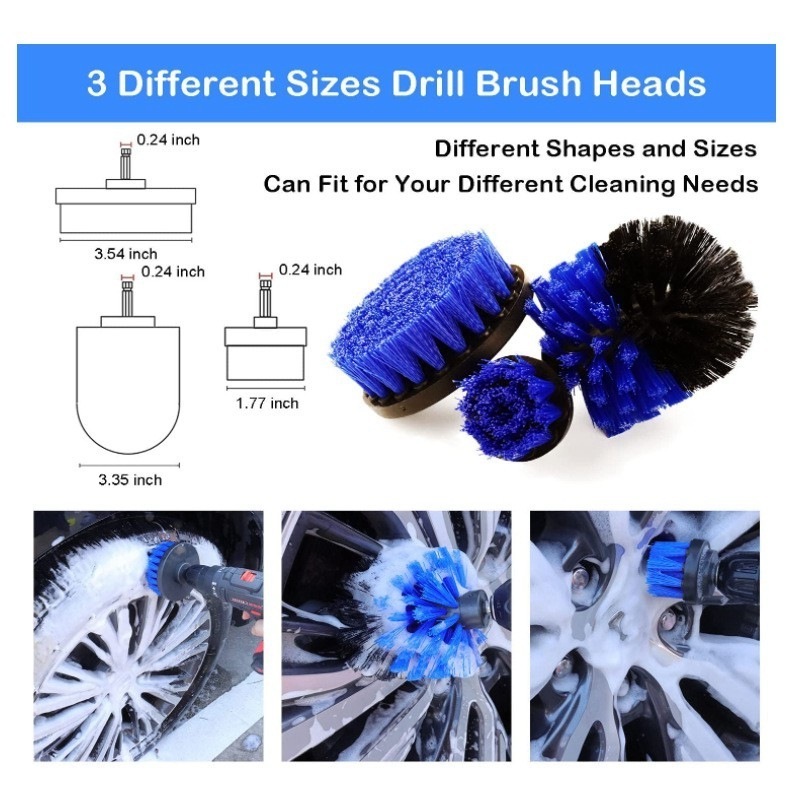 18 PCS Auto Detailing Brushes Set Car Wash Brush Kit for Cleaning Auto Wheels Interior