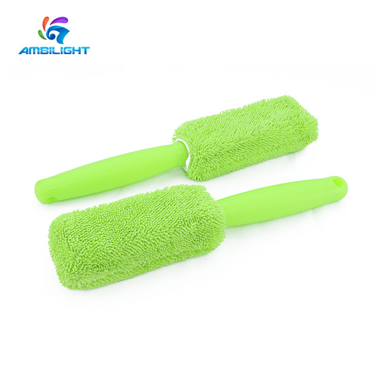 Professional Car Cleaning Tools Wheel And Tire Cleaner Brush Green Tire Rim Brush