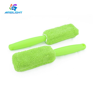 Professional Car Cleaning Tools Wheel And Tire Cleaner Brush Green Tire Rim Brush