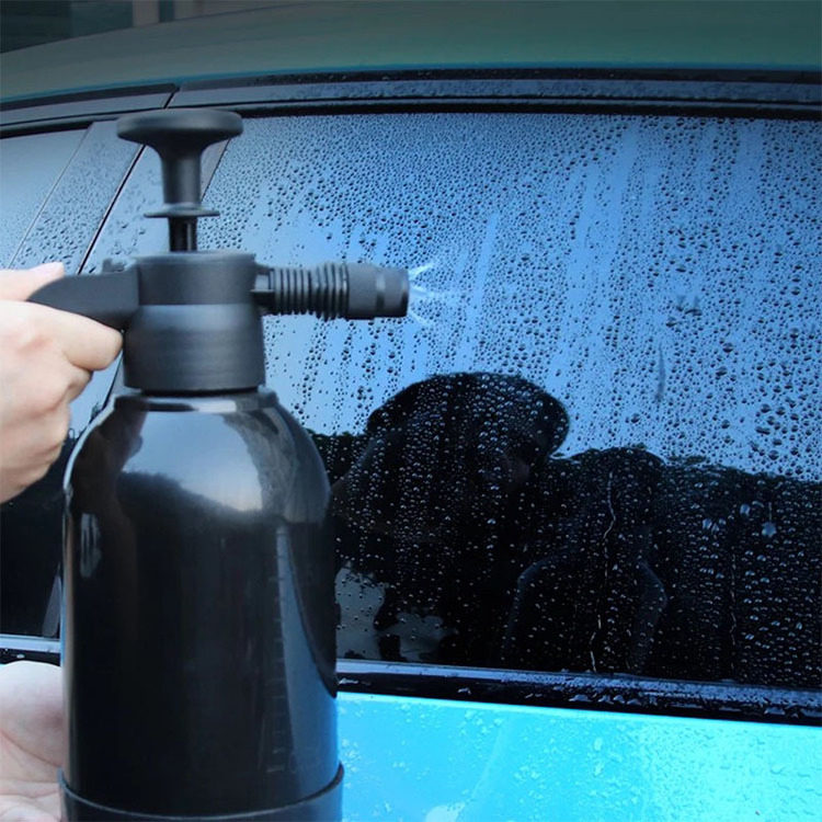 Black Custom Logo 2L Hand High Pressure Washing Sprayer Car Cleaning Foam Gun Lance Adjustable Nozzle Spray Bottle