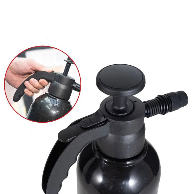 Black Custom Logo 2L Hand High Pressure Washing Sprayer Car Cleaning Foam Gun Lance Adjustable Nozzle Spray Bottle