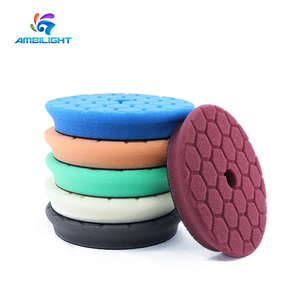 5inch 125mm Bevel Edge Hex Logic Foam Car Polishing Pad Auto Buffing Pads