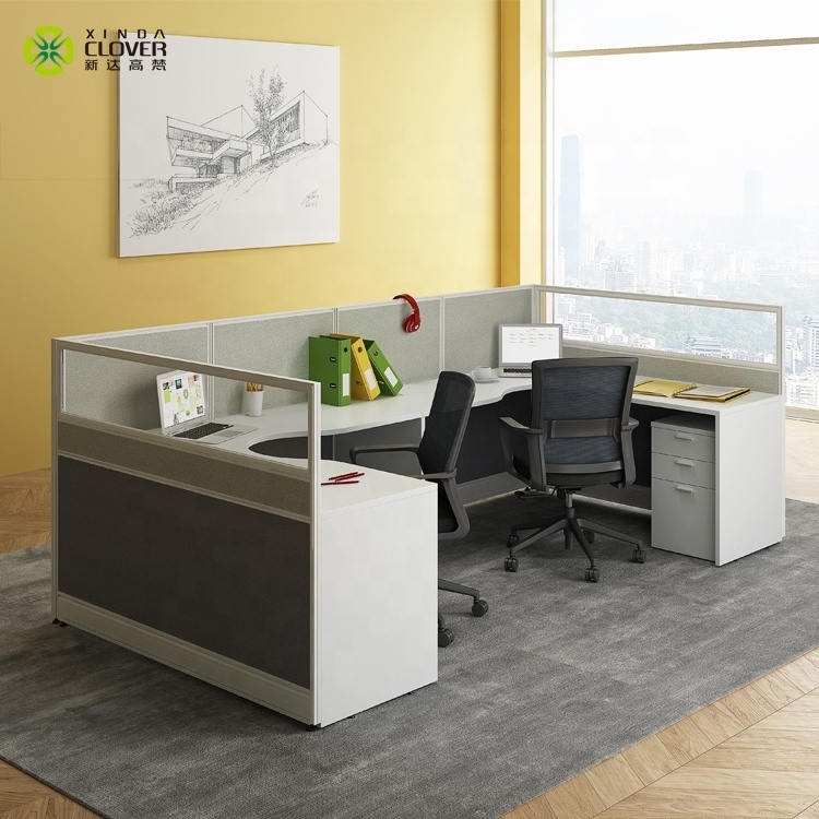 Modular furniture office trade u shaped office desk two person workstation