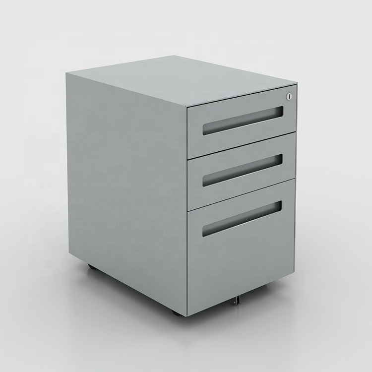 Hot Selling Office Use High quality Metal White 3 drawer Mobile Pedestal Cabinet