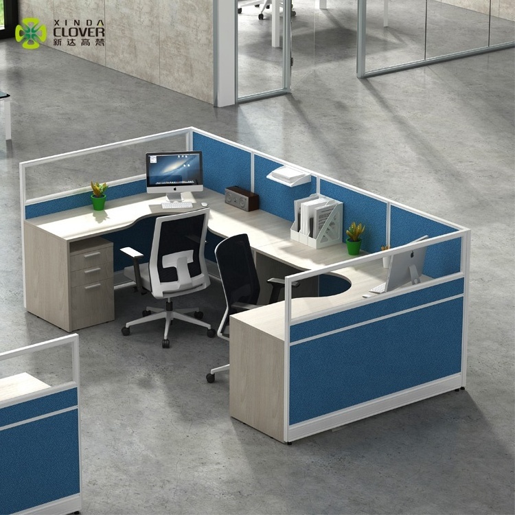 Modular furniture office trade u shaped office desk two person workstation