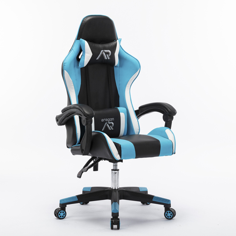 Cheap Gaming Chair High Quality Ergonomic Blue Leather Gaming Chair Gamer