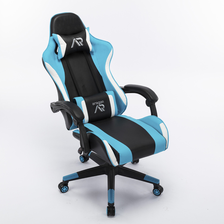 Cheap Gaming Chair High Quality Ergonomic Blue Leather Gaming Chair Gamer