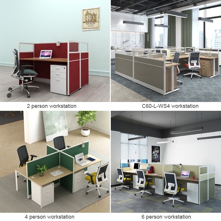 Best office furniture call center workstations 4 person desk cubicle