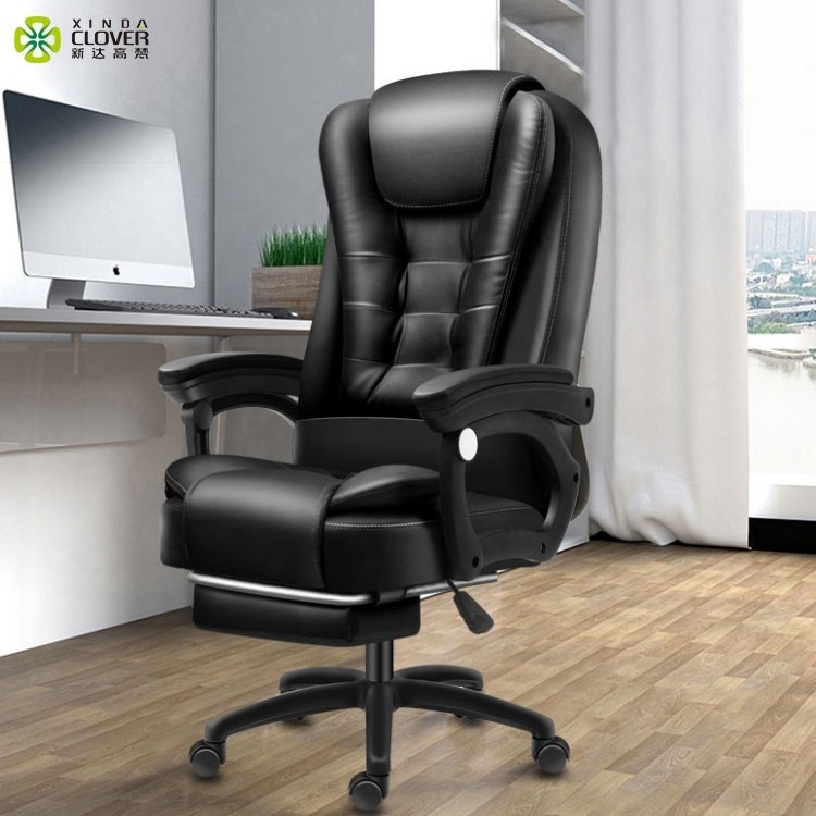 Wholesale Swivel Modern Ergonomic PU Leather Manager Office Chair With Wheels