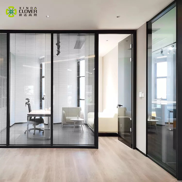 Commercial Room Dividers Aluminum Office Partition Glass Office Furniture Soundproof Partition Wall