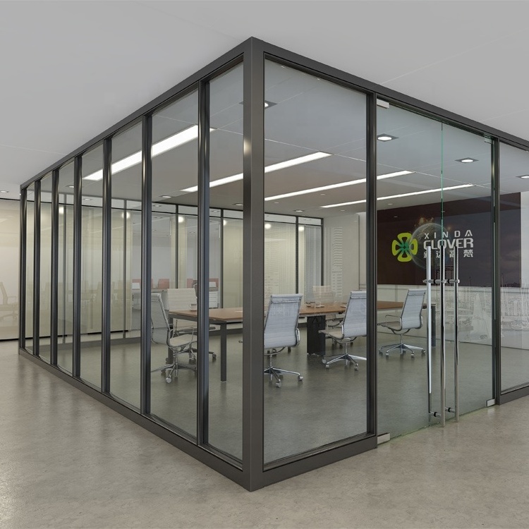 Commercial Room Dividers Aluminum Office Partition Glass Office Furniture Soundproof Partition Wall