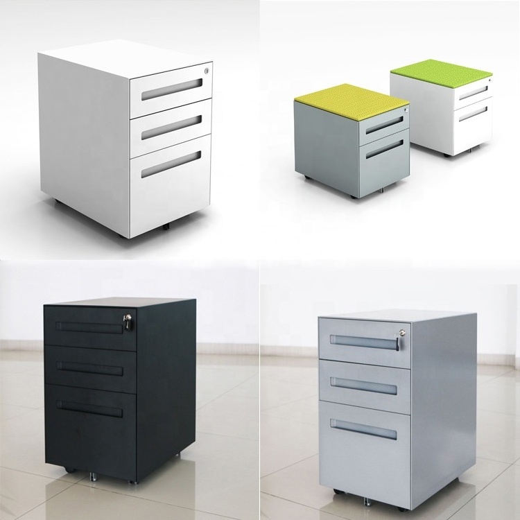 Commercial Office Mobile Storage Cabinet Small Steel File Cabinet With Drawer