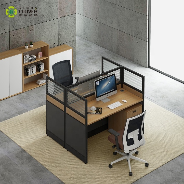 Wholesale Call Centre Cubicle Workstation 7 Seater Office Partition Modular Wood Office Desk