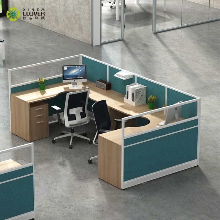 Modular furniture office trade u shaped office desk two person workstation