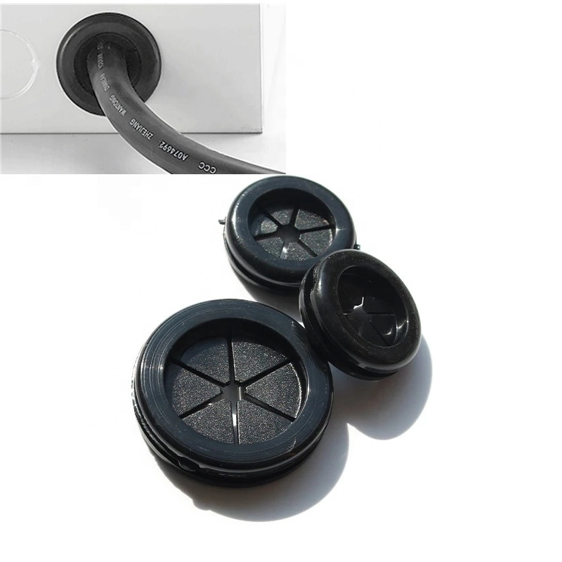 Rubber wire grommet firewall hole black Anti Dust hole plug for Electric box inlet outlet cable holder protector