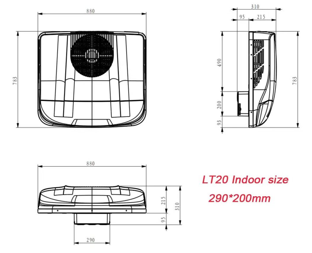 24V Truck Sleeper Parking Cooler AC Kit Car 12v Compressor Electric Tractor Cab Air Conditioner special mounting kits