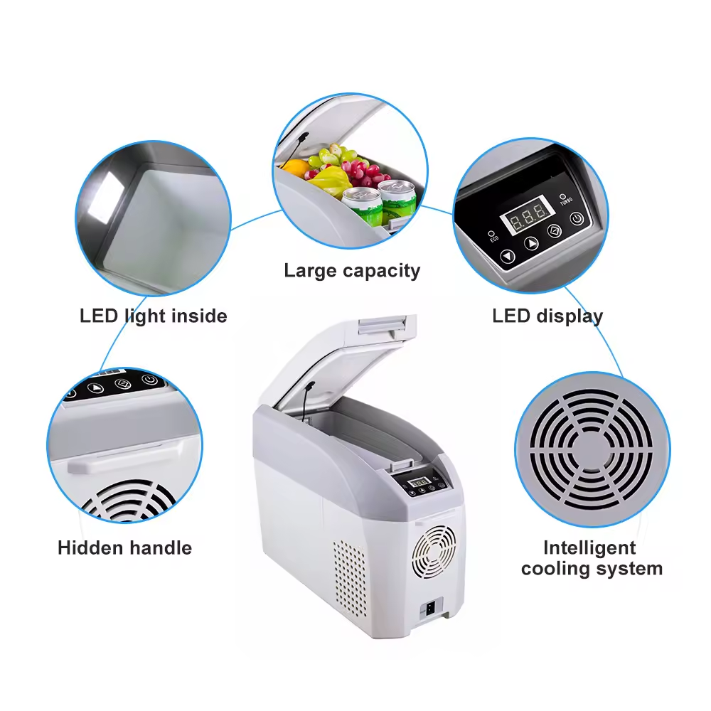 Portable Freezer Car Fridge 17L 12V 24V Cooler Car Refrigerator Compressor Mini Refrigerator