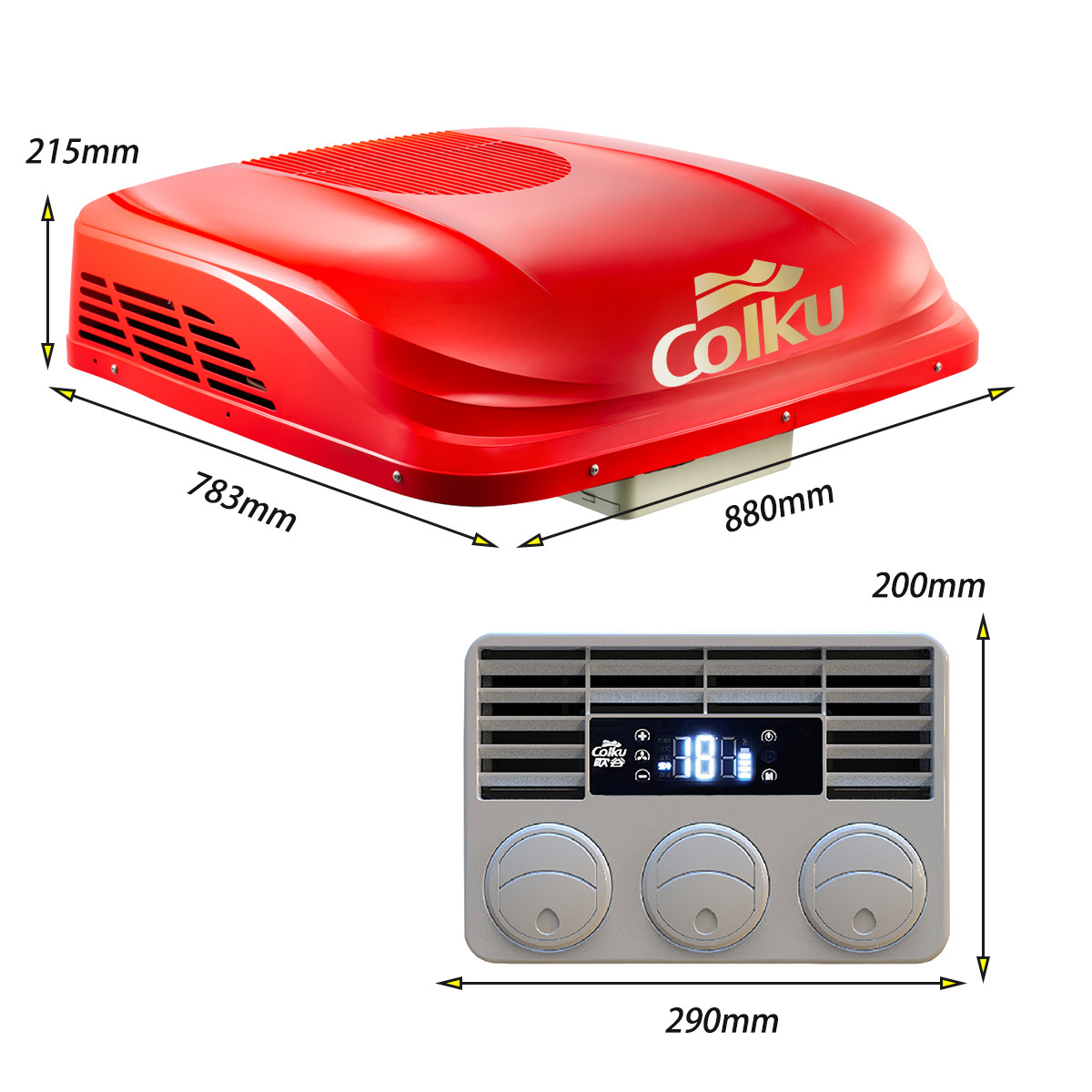 Truck parking air conditioner DC 24V AC unit rooftop mounted air conditioning for scania volvo