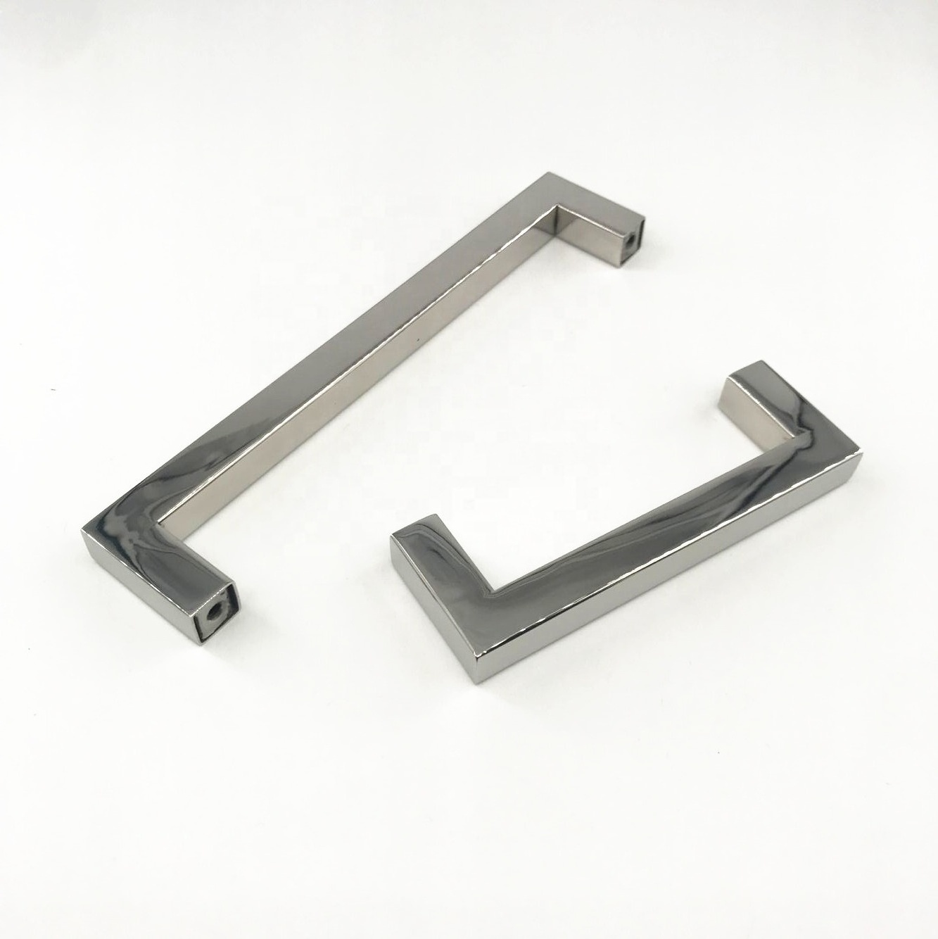 Modern Hardware D Shape Cabinet Drawer Pull Handles Chrome Square Bar Dresser Handle