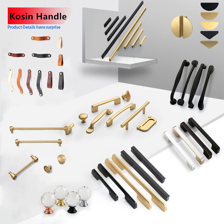 Kosin Bow Handle Furniture Cabinet Hardware Solid Aluminium Black Matt Pull Handle