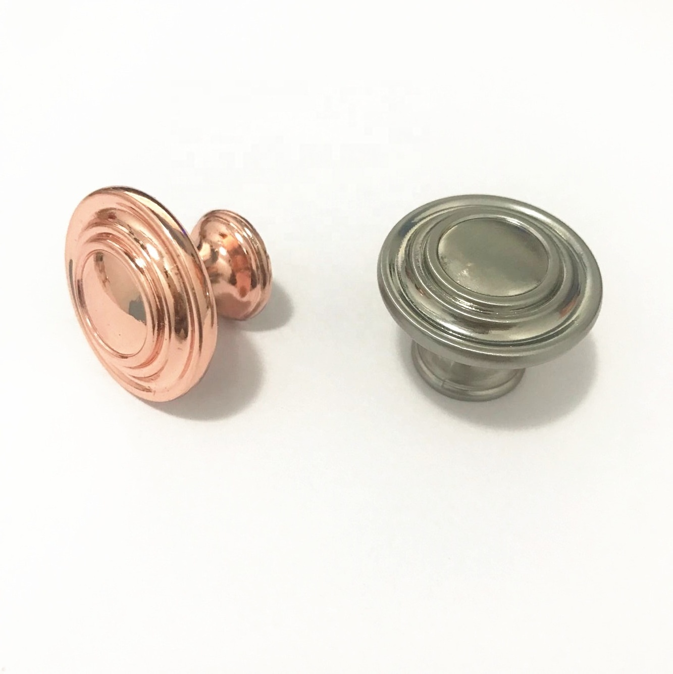 Hardware Cupboard Kitchen Cabinet Brush Nickel / Rose Gold Round Knob