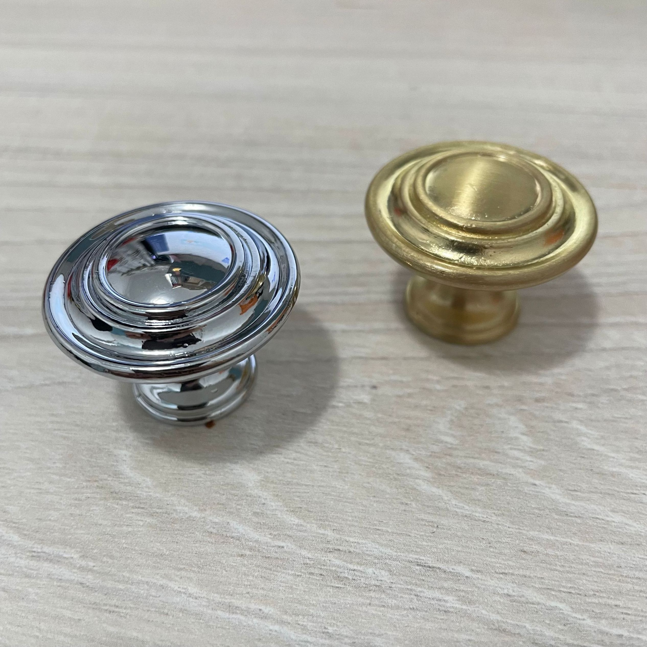 Hardware Cupboard Kitchen Cabinet Brush Nickel / Rose Gold Round Knob