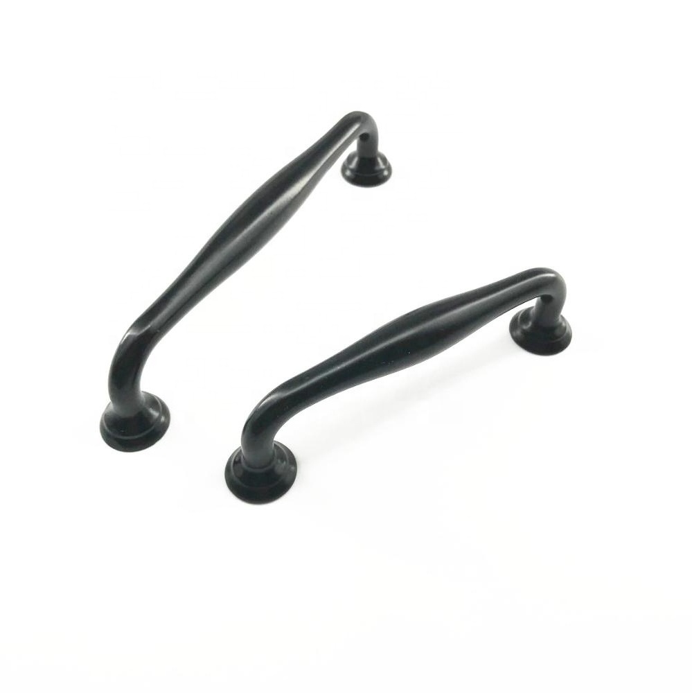 Modern Design Cabinet Handles Classic Black Zinc Alloy Cabinet kitchen Pulls and Knobs