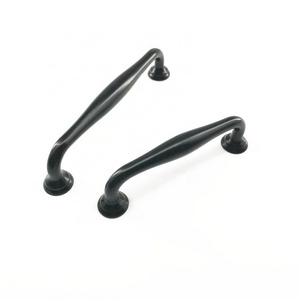 Modern Design Cabinet Handles Classic Black Zinc Alloy Cabinet kitchen Pulls and Knobs