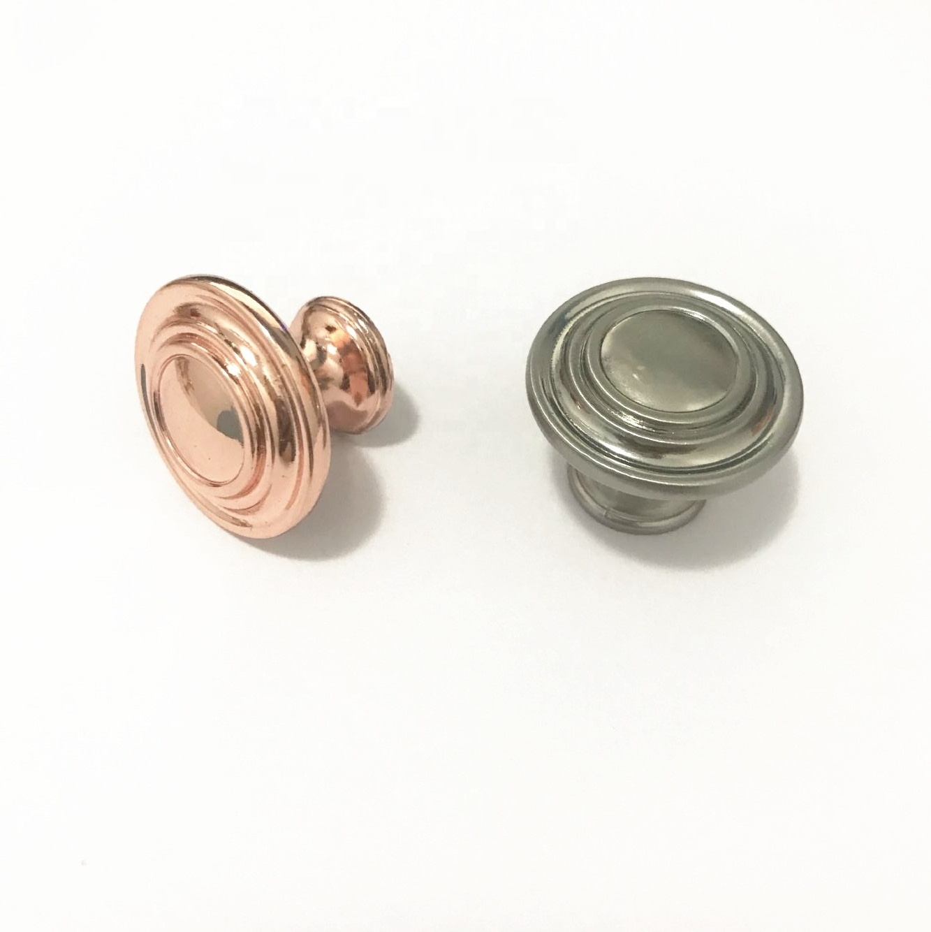 Hardware Cupboard Kitchen Cabinet Brush Nickel / Rose Gold Round Knob