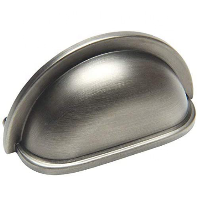 CX774 Modern Kitchen Drawer Bin Cup Pull Cabinet Hardware Antique Nickel Cup Pull Handle