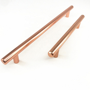 T Bar Aluminium Alloy Solid Furniture Kitchen Drawer Rose Gold T Pull