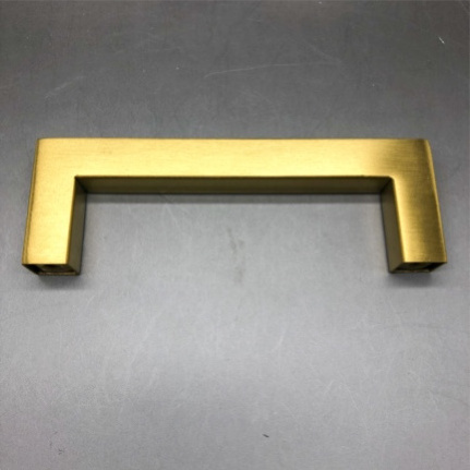 Cabinet Door & Kitchen Cabinet 12x12mm Drawer Brush Brass Gold Square Pull Stainless Steel Handle