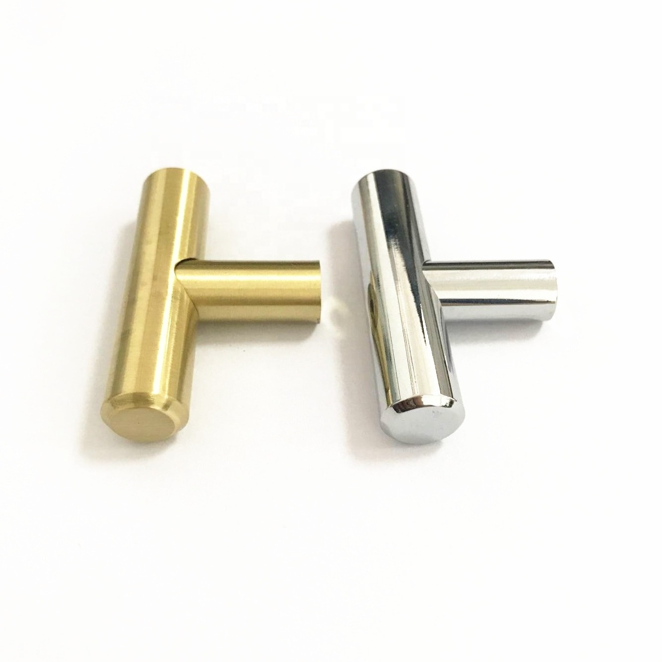 Custom Modern Door Handles Knobs Dresser Kitchen Cabinet Door T Bar Gold Chrome Silver Pull Knob