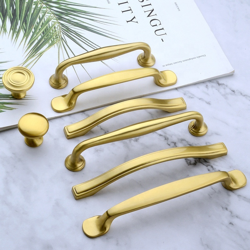 MG BRASS Brass Furniture Handles Luxury Fashion Black Gold Wardrobe Dresser Cupboard Cabinet Drawer Pulls