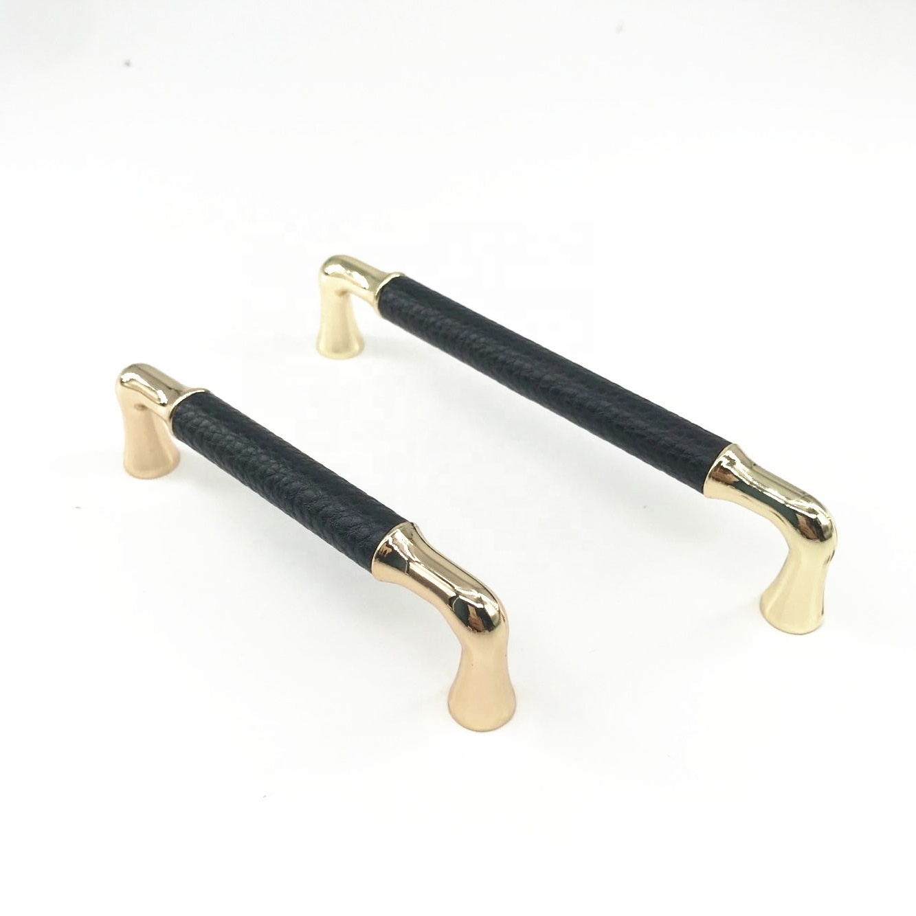 CX211 Modern U bar Cabinet Pulls Leather Gold Shiny Dresser Drawer Cupboard Pulls Furniture Handle