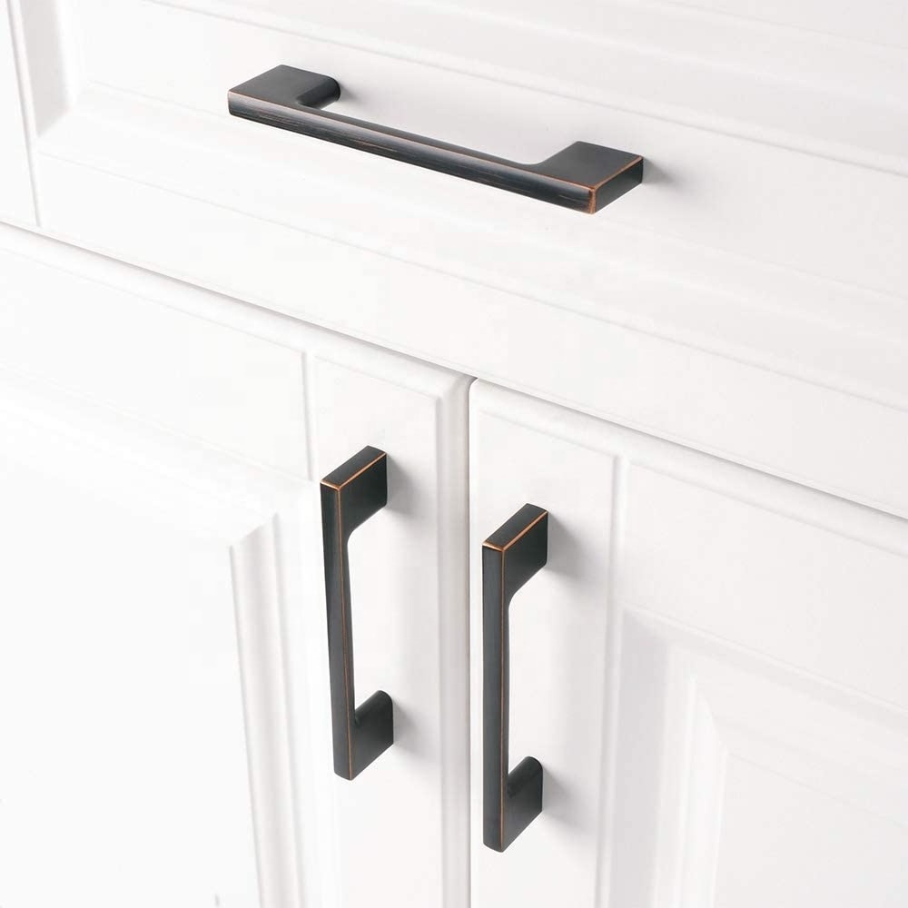 CX018 Luxury Rustic Brushed Nickel Aluminum Zinc Cabinet Integrated ORB Pull Handles Kosin Hardware