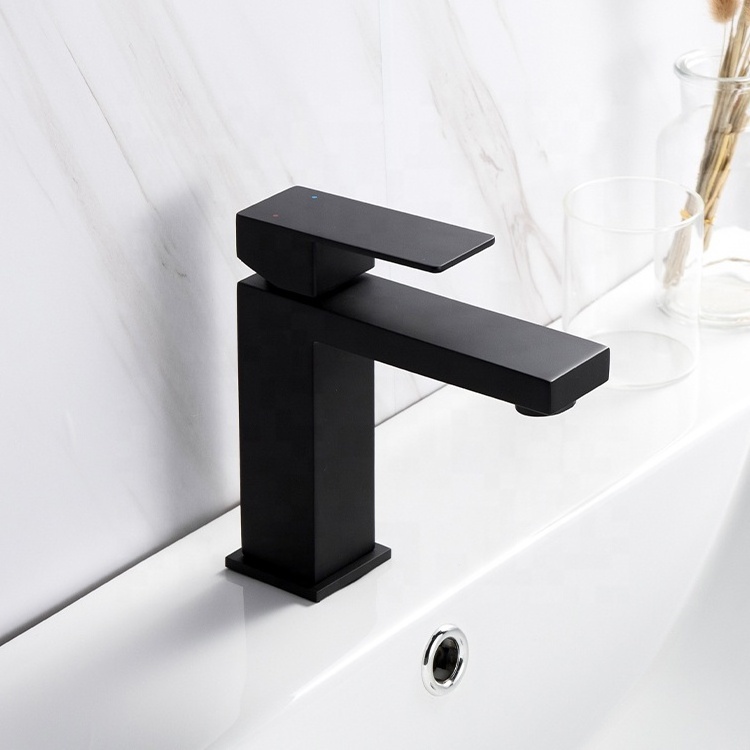 Single handle SUS 304 UPC Black Stainless Steel Bathroom Faucet For Bathroom