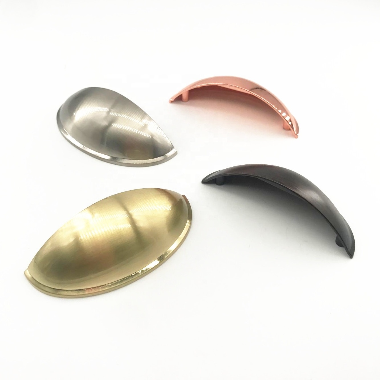 Luxury Rose Gold Kitchen Cabinet Hardware Golden And ORB Finishing 3 inch Bin Drawer Pull Cup Handle