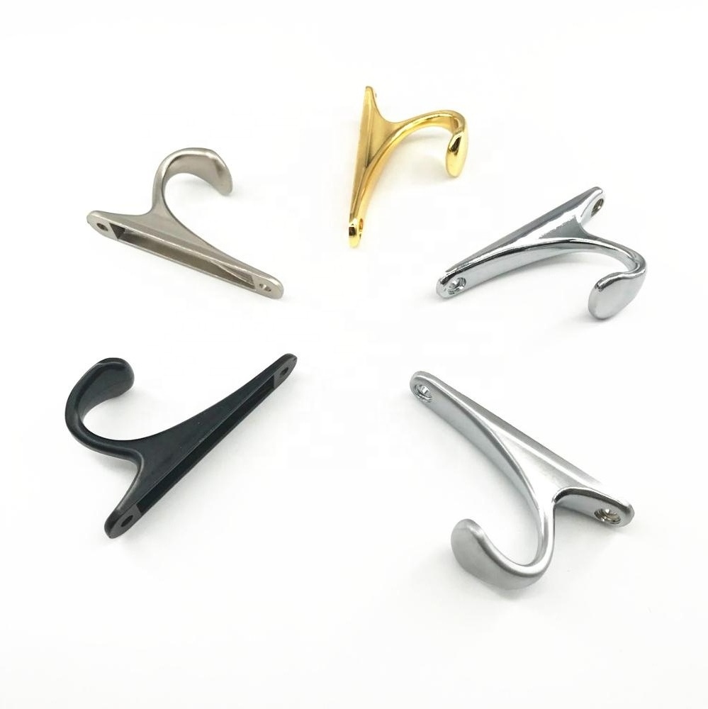 Chrome / Gold / Nickel Metal Wall Mounted Towel Hat Coat Clothes Bag Hanger Hooks