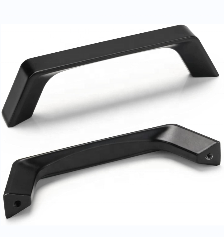 CX140 Modern Kitchen Door Pulls Zinc Alloy Black Pull Handle For Cabinet Kitchen Kosin Hardware