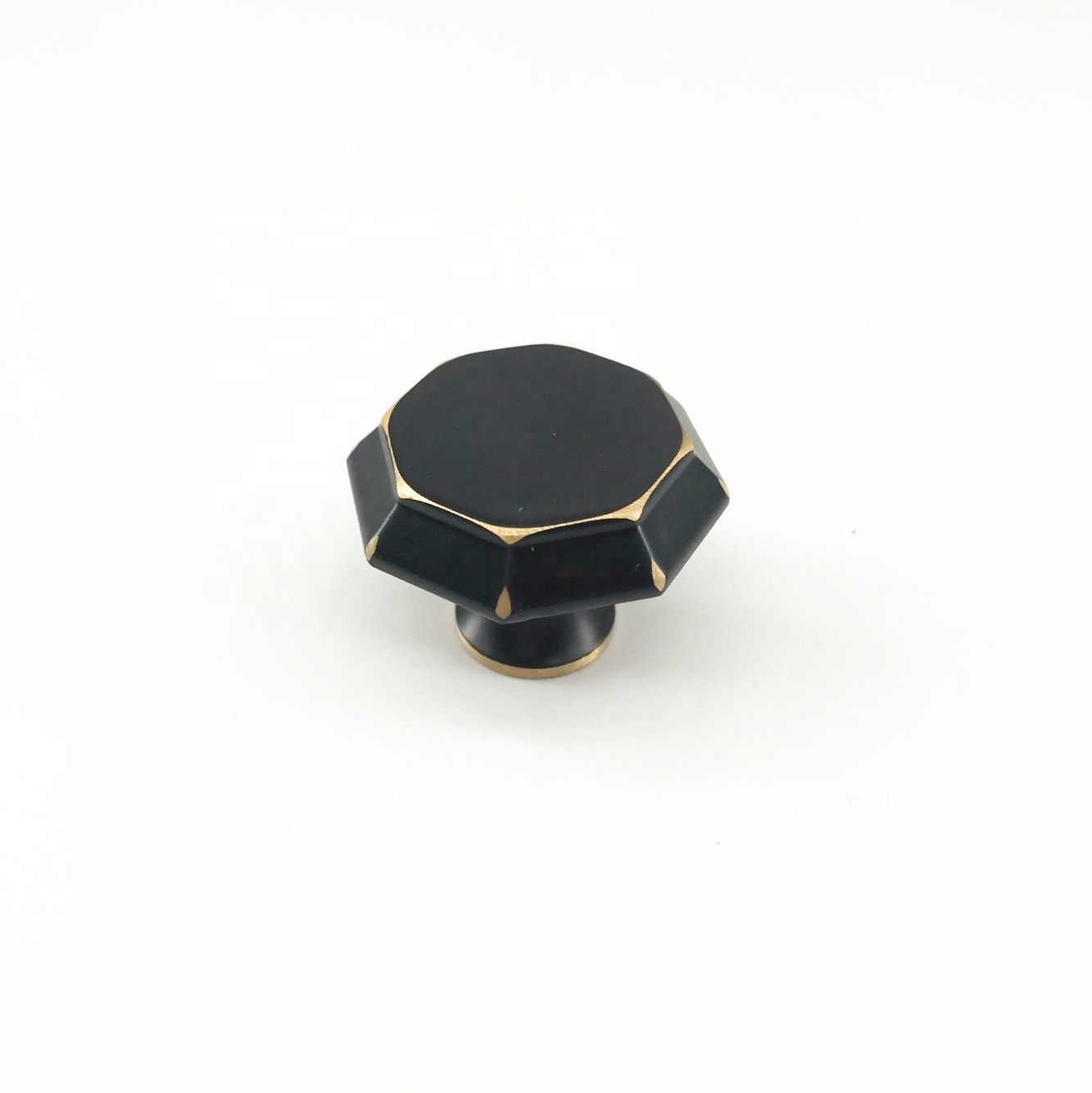 China Foshan Kosin MLP57 Brass Furniture Handles Luxury Fashion Black Gold Wardrobe Dresser Cupboard Cabinet Drawer Knobs