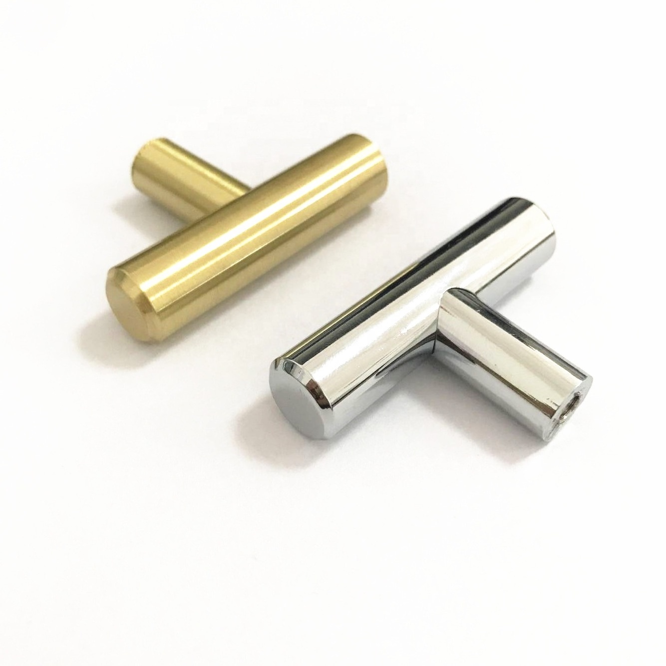 Custom Modern Door Handles Knobs Dresser Kitchen Cabinet Door T Bar Gold Chrome Silver Pull Knob