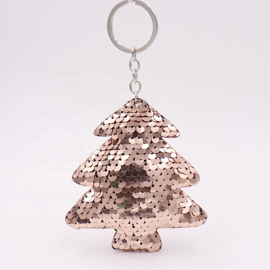 Fan Shu Reflective Key Chain Party Favors Christmas Tree Decoration Star Sequin Keychain