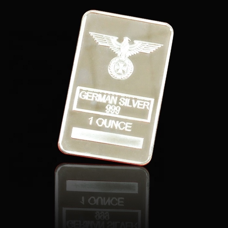 FS-Craft German Custom Embossed Silver Plating Bar One Troy Ounce 1 OZ 999 Silver Bullion