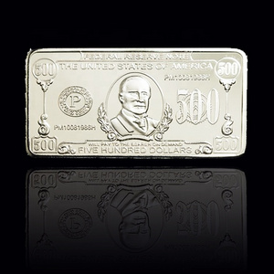 FS-Craft Custom Made The USA 1 OZ 999 Silver Plating Bullion US Five Hundred Dollars Bar