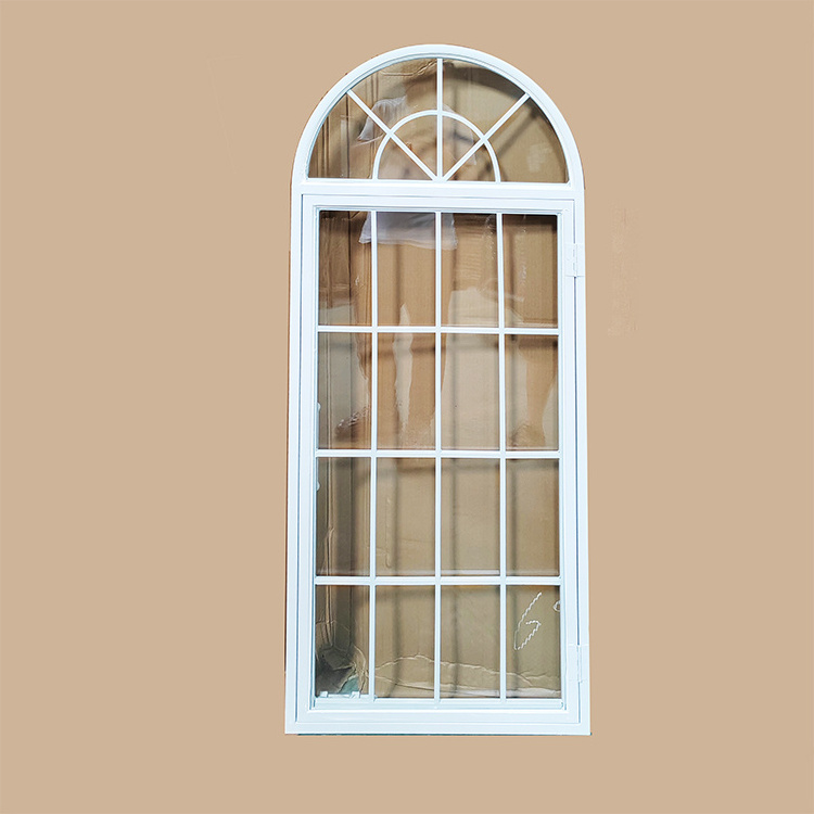 Half moon windows custom grilles design arched top fixed glass metal steel casement arch windows